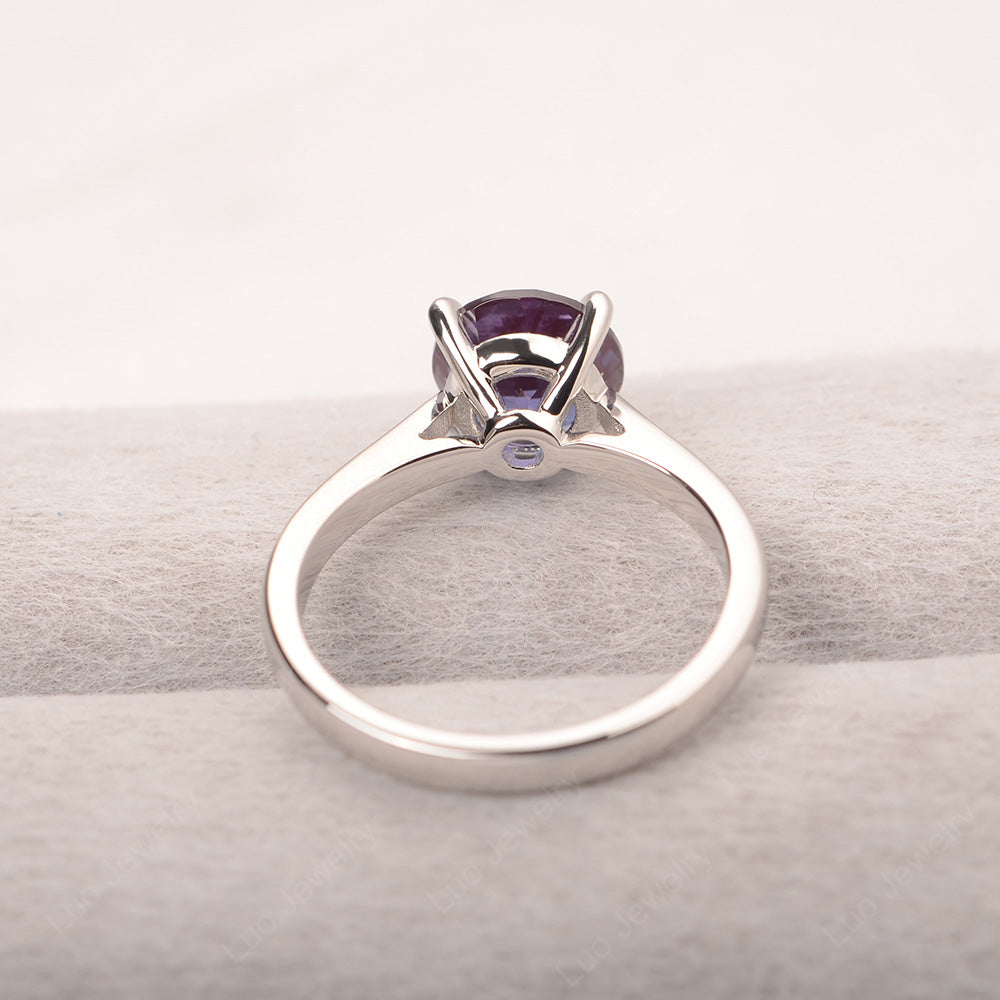 Alexandrite Cathedral Solitaire Engagement Ring - LUO Jewelry