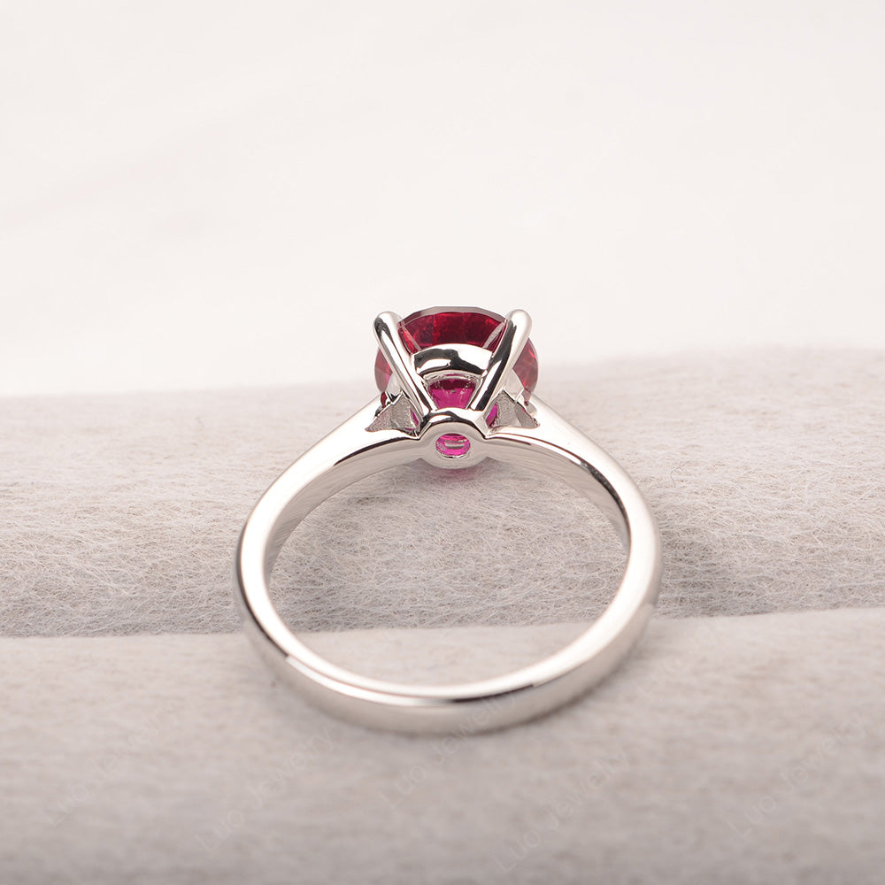 Ruby Cathedral Solitaire Engagement Ring - LUO Jewelry