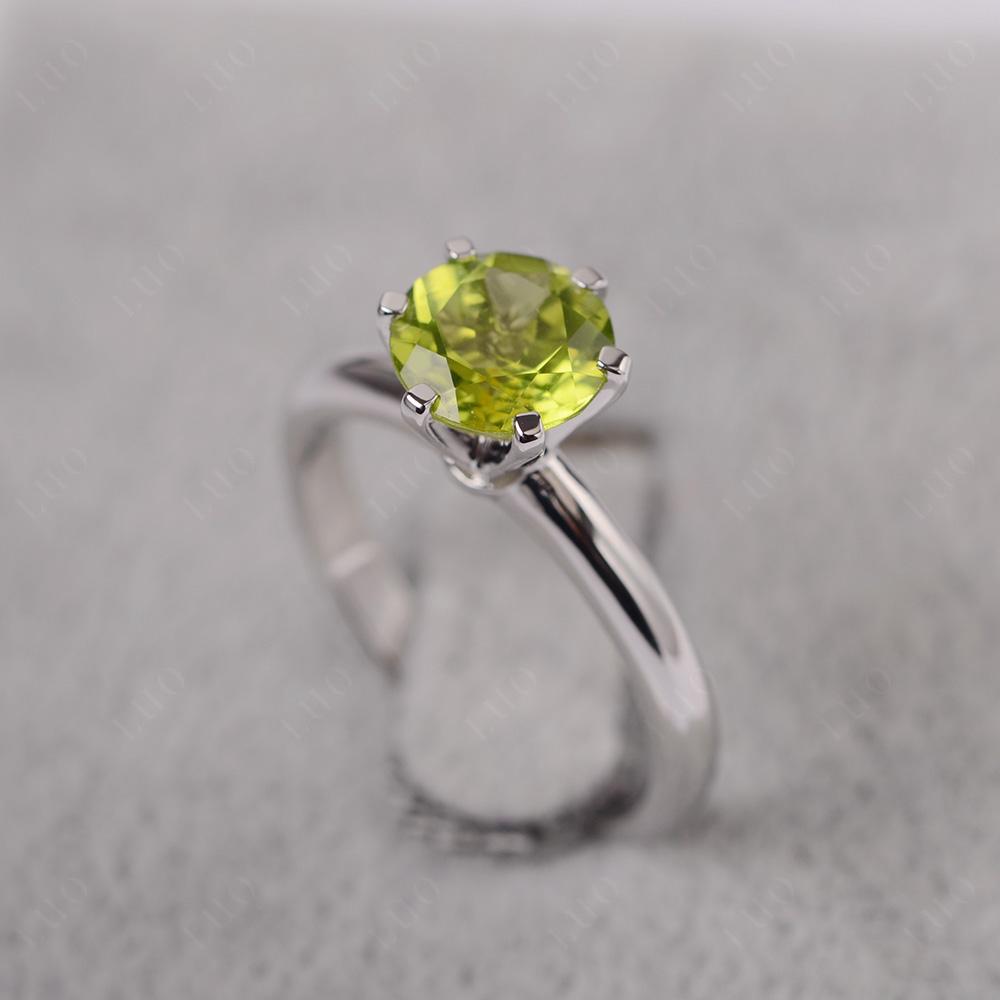 Peridot Cathedral Engagement Ring - LUO Jewelry