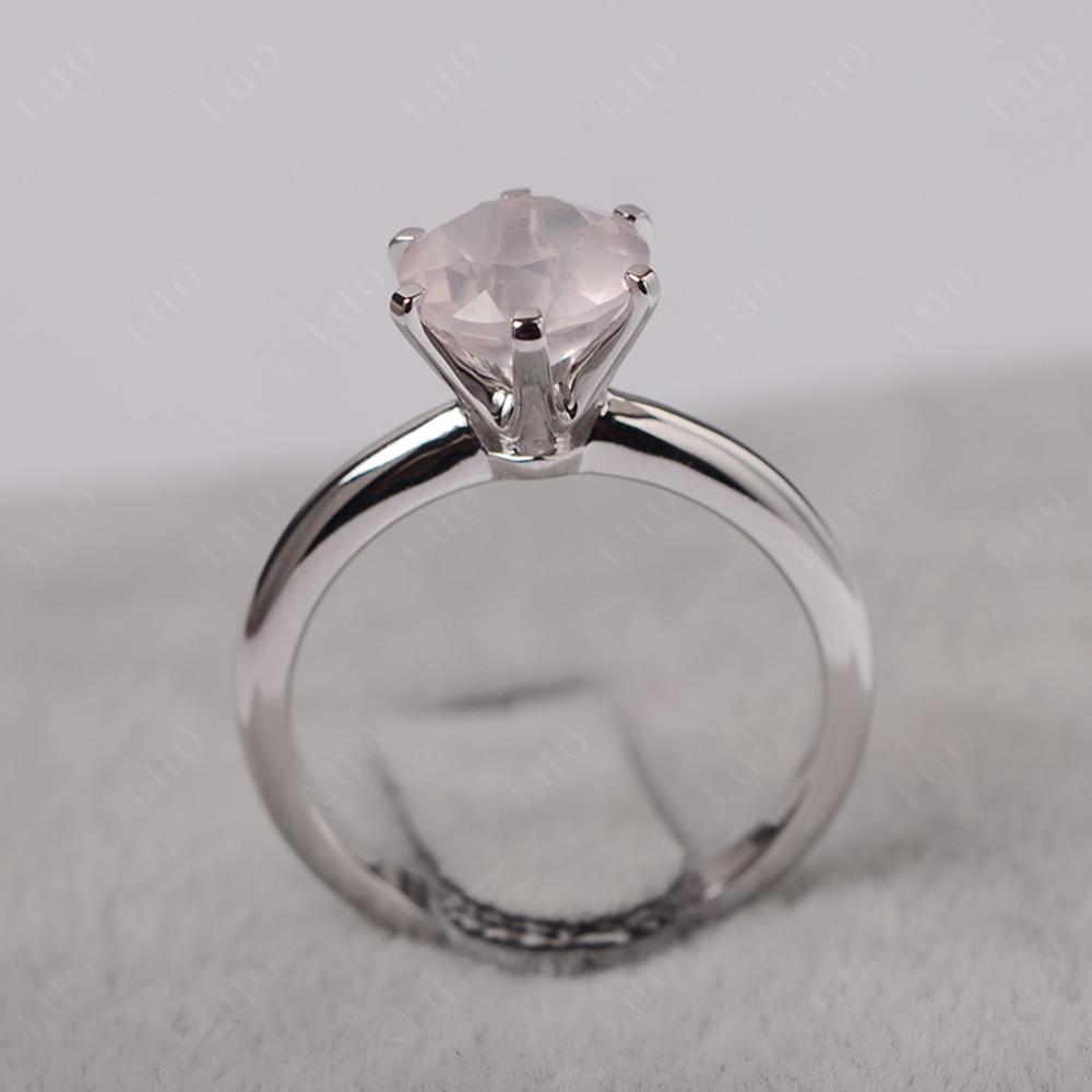 Rose Quartz Cathedral Engagement Ring - LUO Jewelry