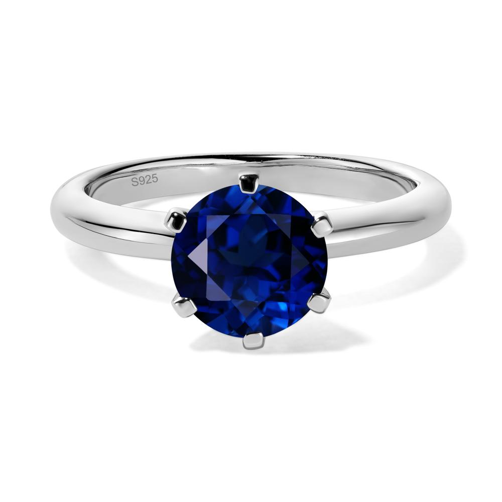 Sapphire Cathedral Engagement Ring - LUO Jewelry #metal_sterling silver