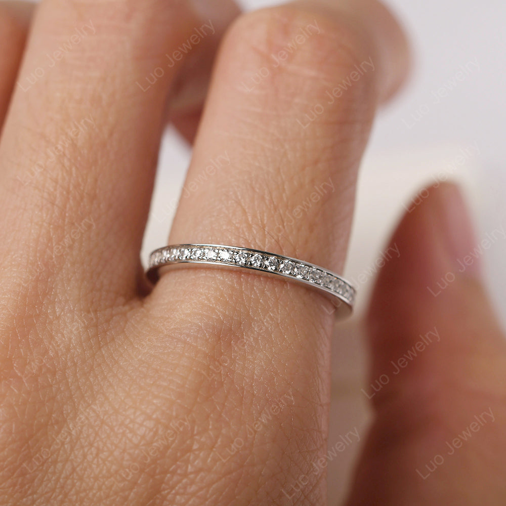 Cubic Zirconia Eternity Band Ring - LUO Jewelry
