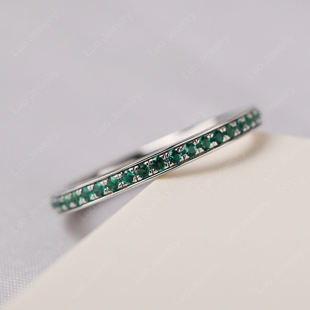 Emerald Eternity Band Ring - LUO Jewelry