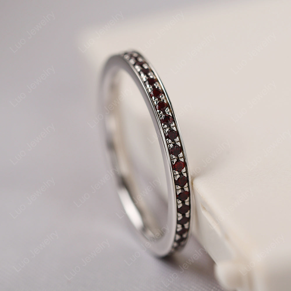 Garnet Eternity Band Ring - LUO Jewelry