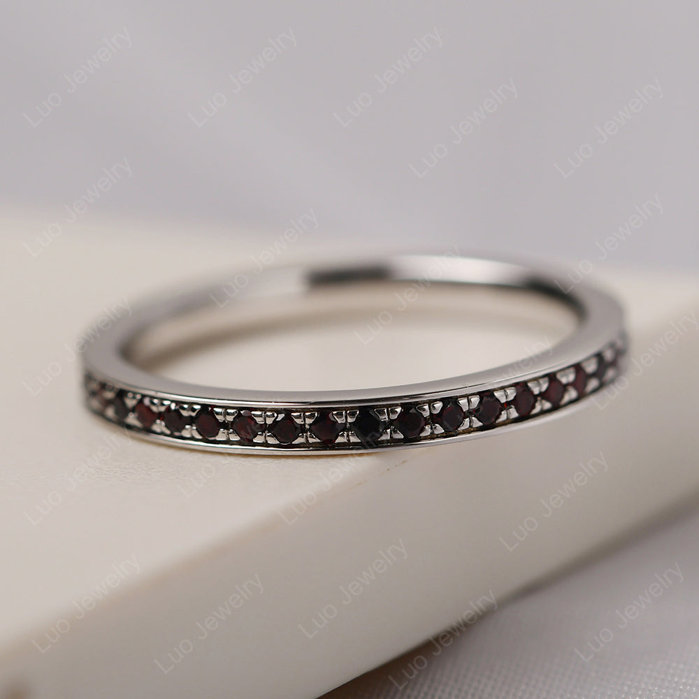 Garnet Eternity Band Ring - LUO Jewelry