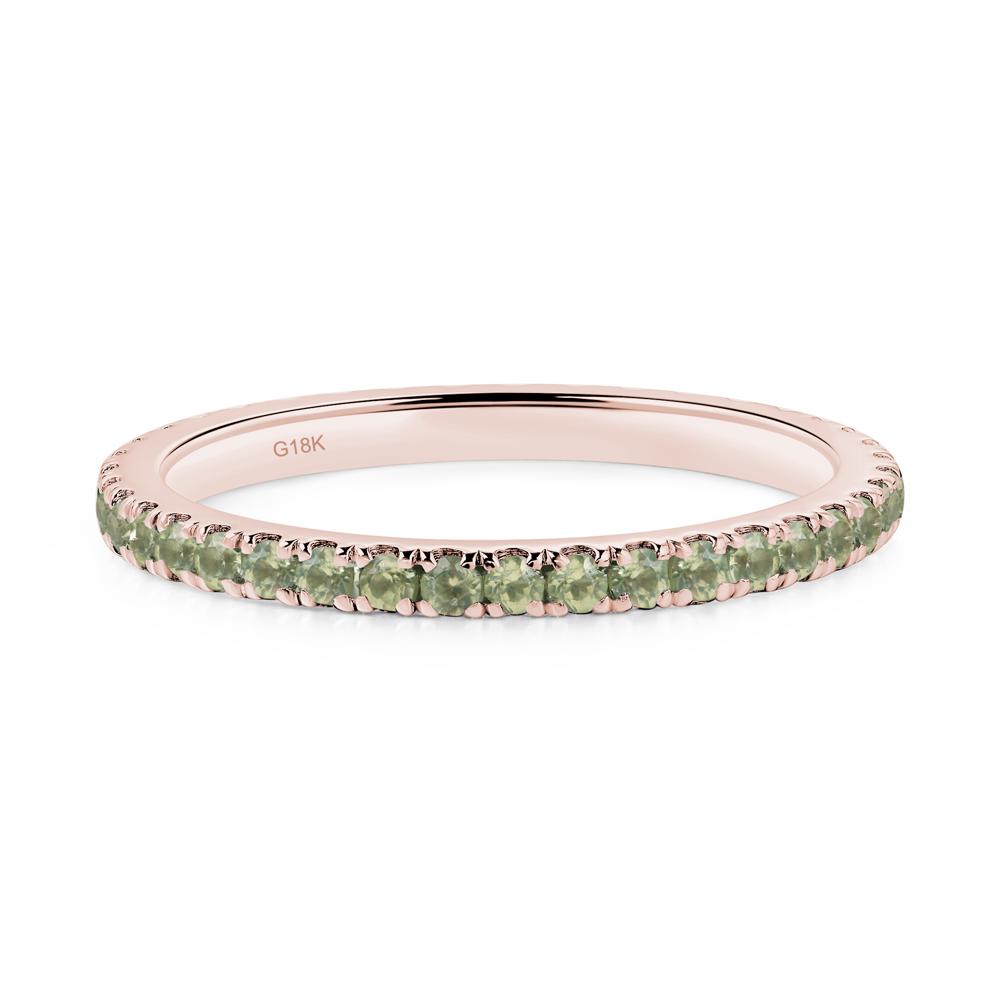 Peridot Pave Eternity Ring - LUO Jewelry #metal_18k rose gold