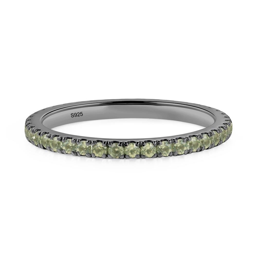 Peridot Pave Eternity Ring - LUO Jewelry #metal_black finish sterling silver