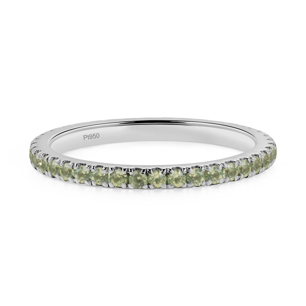 Peridot Pave Eternity Ring - LUO Jewelry #metal_platinum