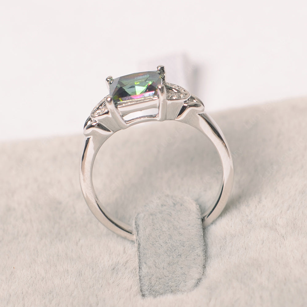 Princess Cut Mystic Topaz Wedding Ring - LUO Jewelry