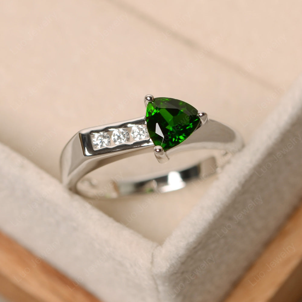 Dainty Arrow Diopside Promise Ring For Girls - LUO Jewelry
