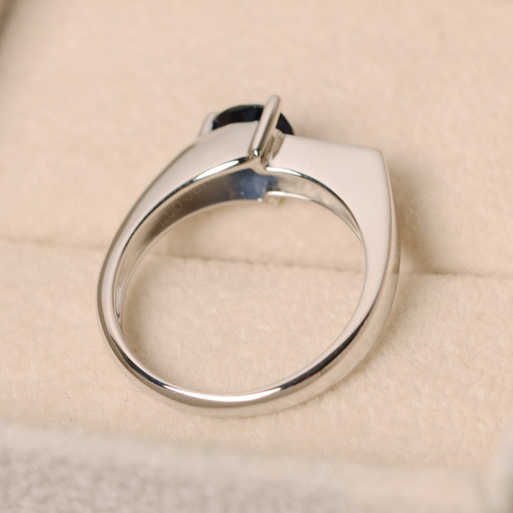 Dainty Arrow Lab Sapphire Promise Ring For Girls - LUO Jewelry