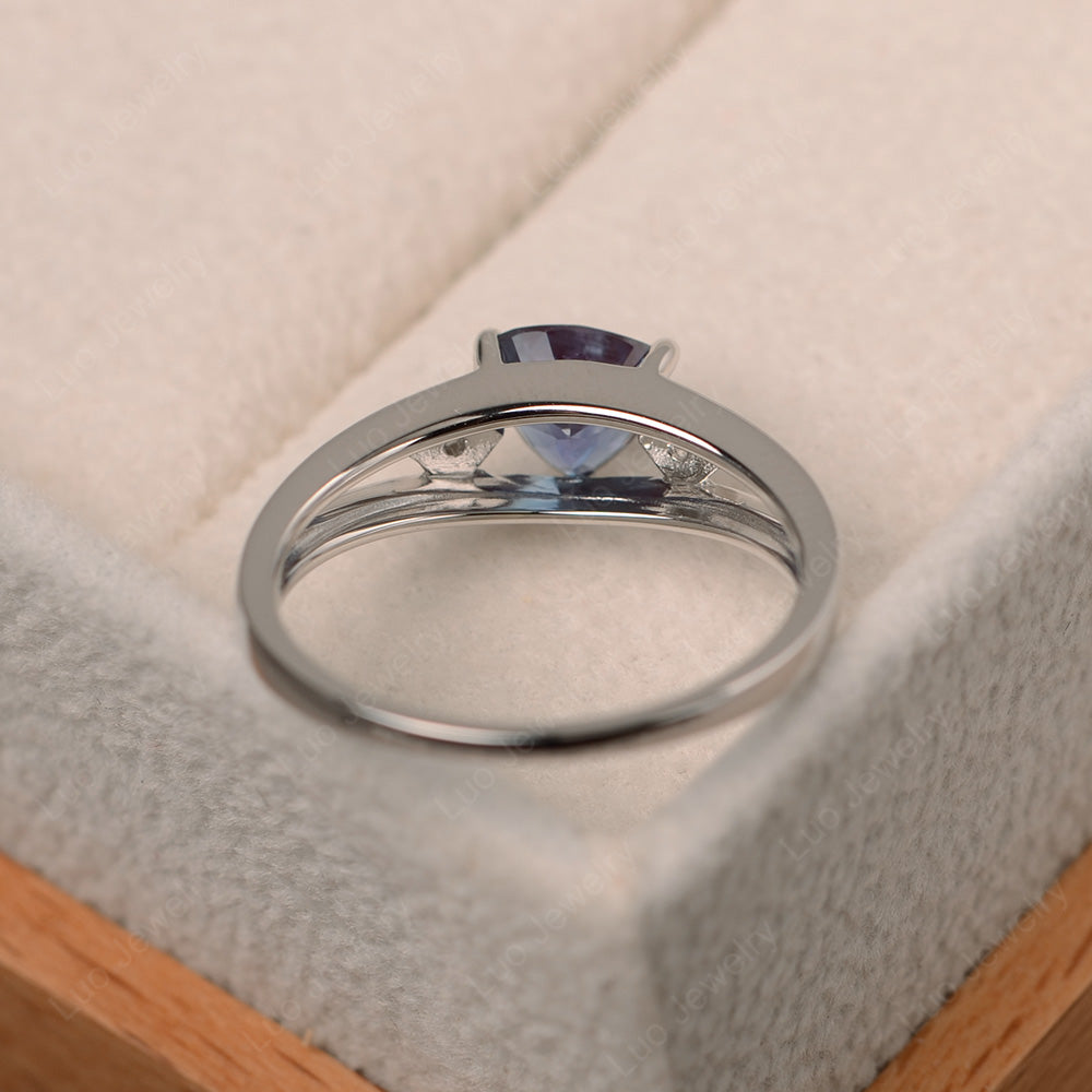 Trillion Cut Alexandrite Engagement Ring - LUO Jewelry