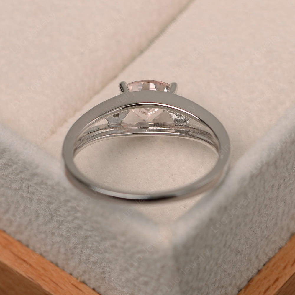 Trillion Cut Morganite Engagement Ring - LUO Jewelry