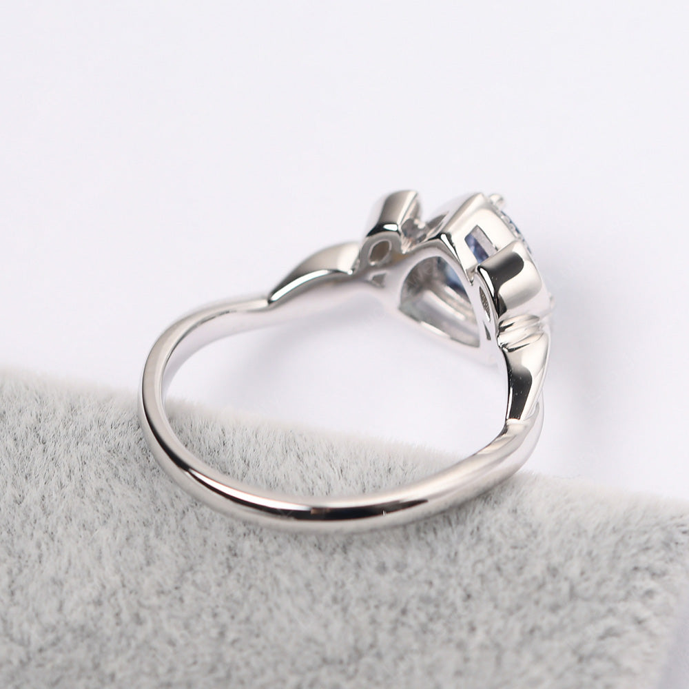 Alexandrite Wedding Ring Trillion Cut Art Deco - LUO Jewelry