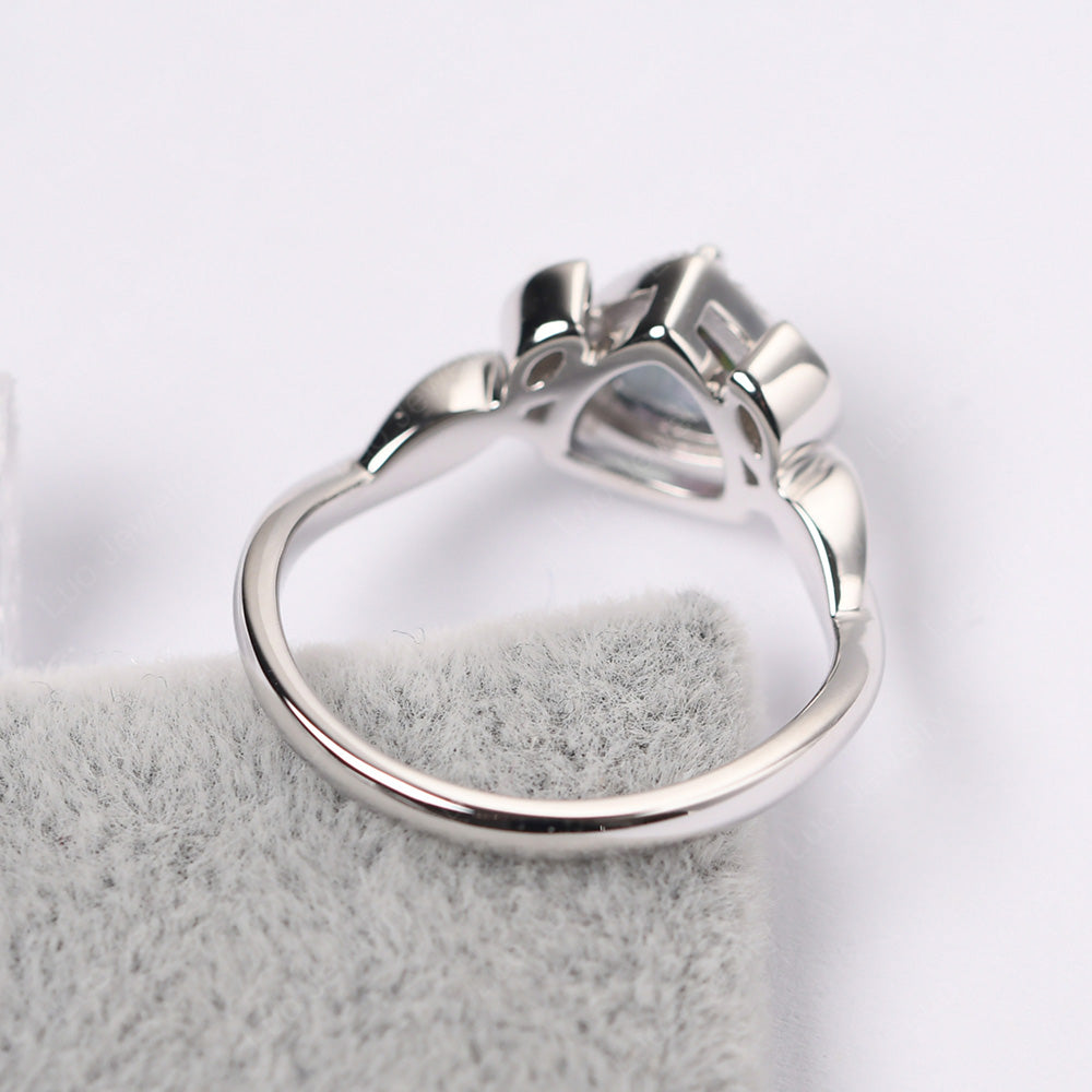 Mystic Topaz Wedding Ring Trillion Cut Art Deco - LUO Jewelry