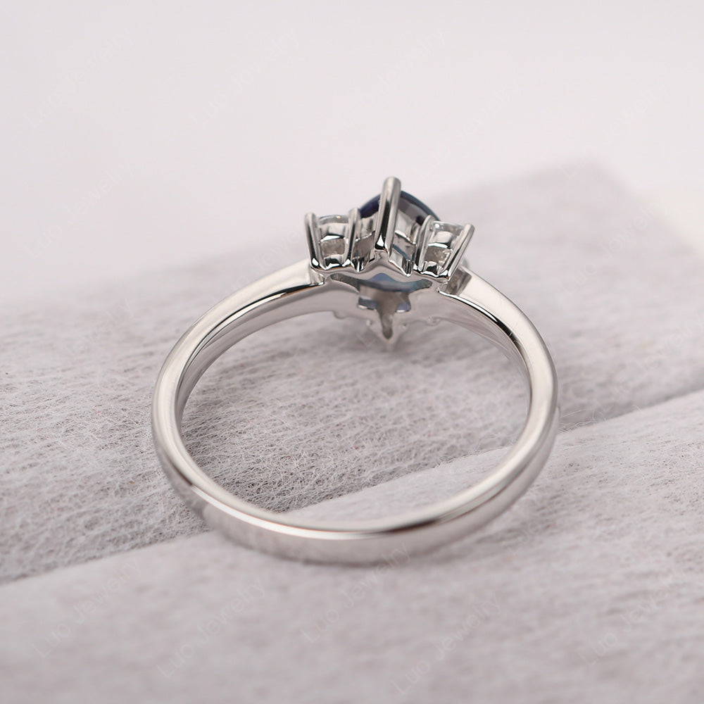 Six Point Star Ring Alexandrite Wedding Ring - LUO Jewelry