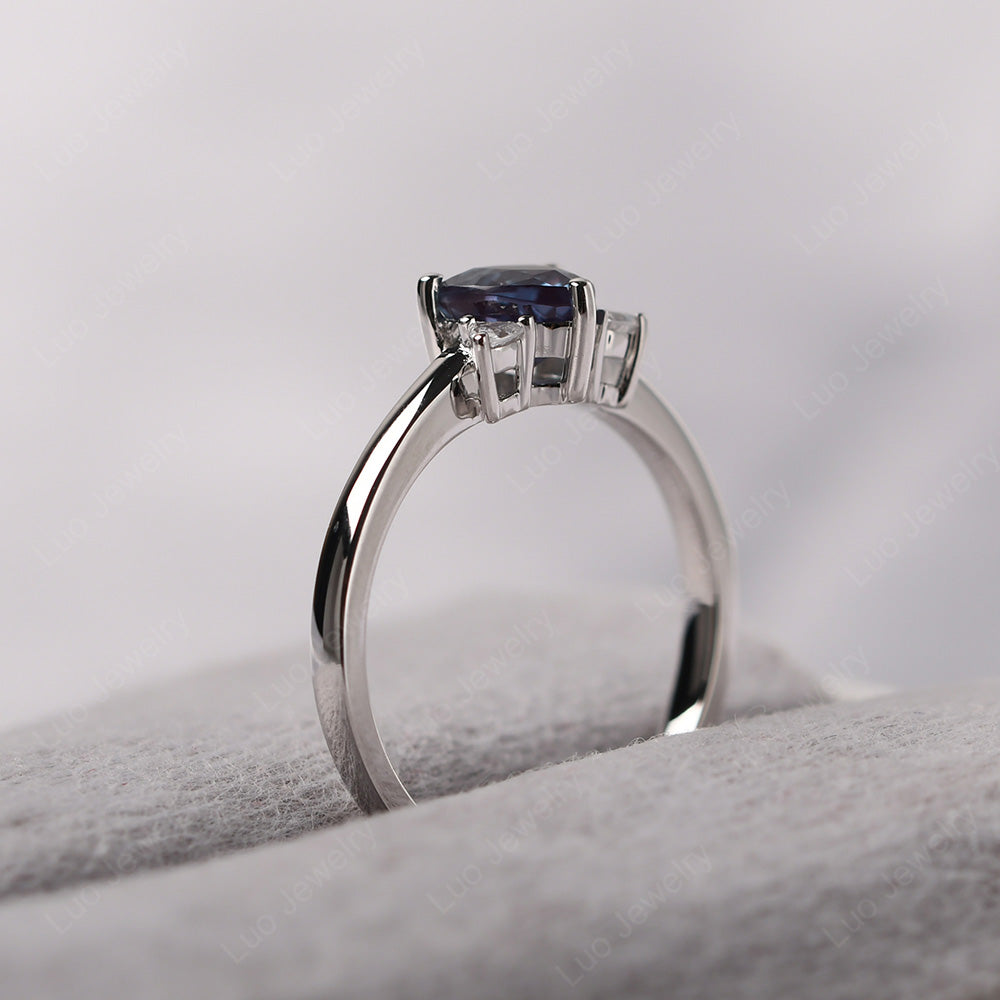 Six Point Star Ring Alexandrite Wedding Ring - LUO Jewelry