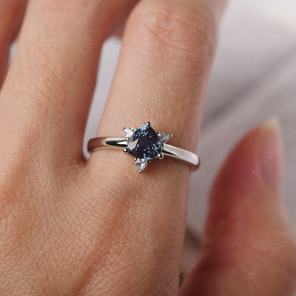 Six Point Star Ring Alexandrite Wedding Ring - LUO Jewelry