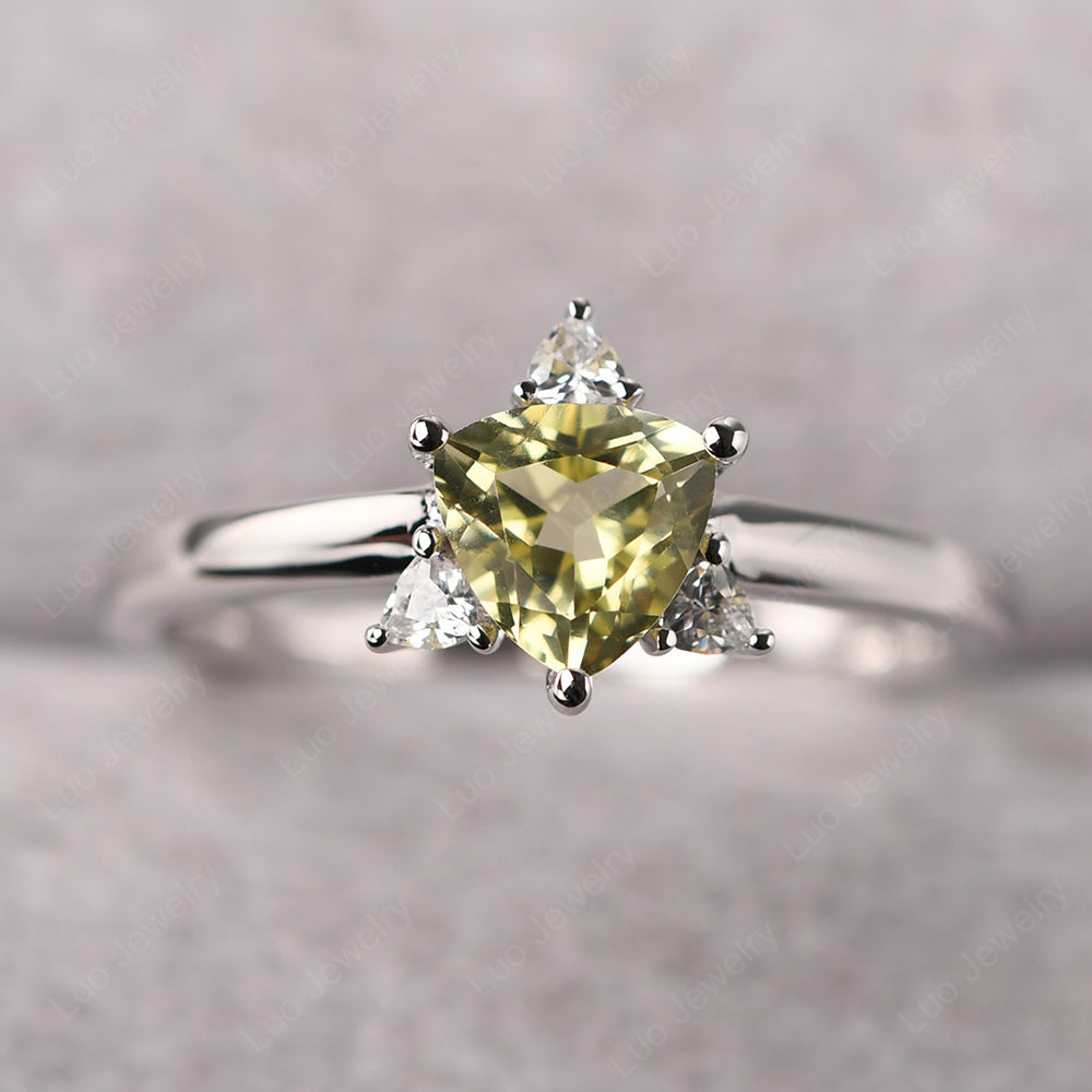 Six Point Star Ring Lemon Quartz Wedding Ring - LUO Jewelry