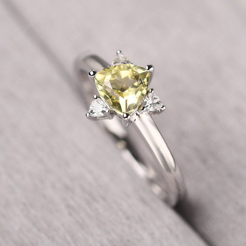 Six Point Star Ring Lemon Quartz Wedding Ring - LUO Jewelry