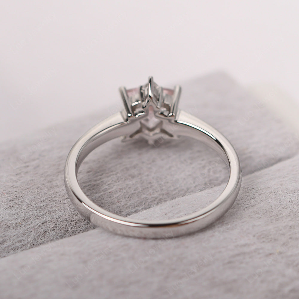 Six Point Star Ring Morganite Wedding Ring - LUO Jewelry