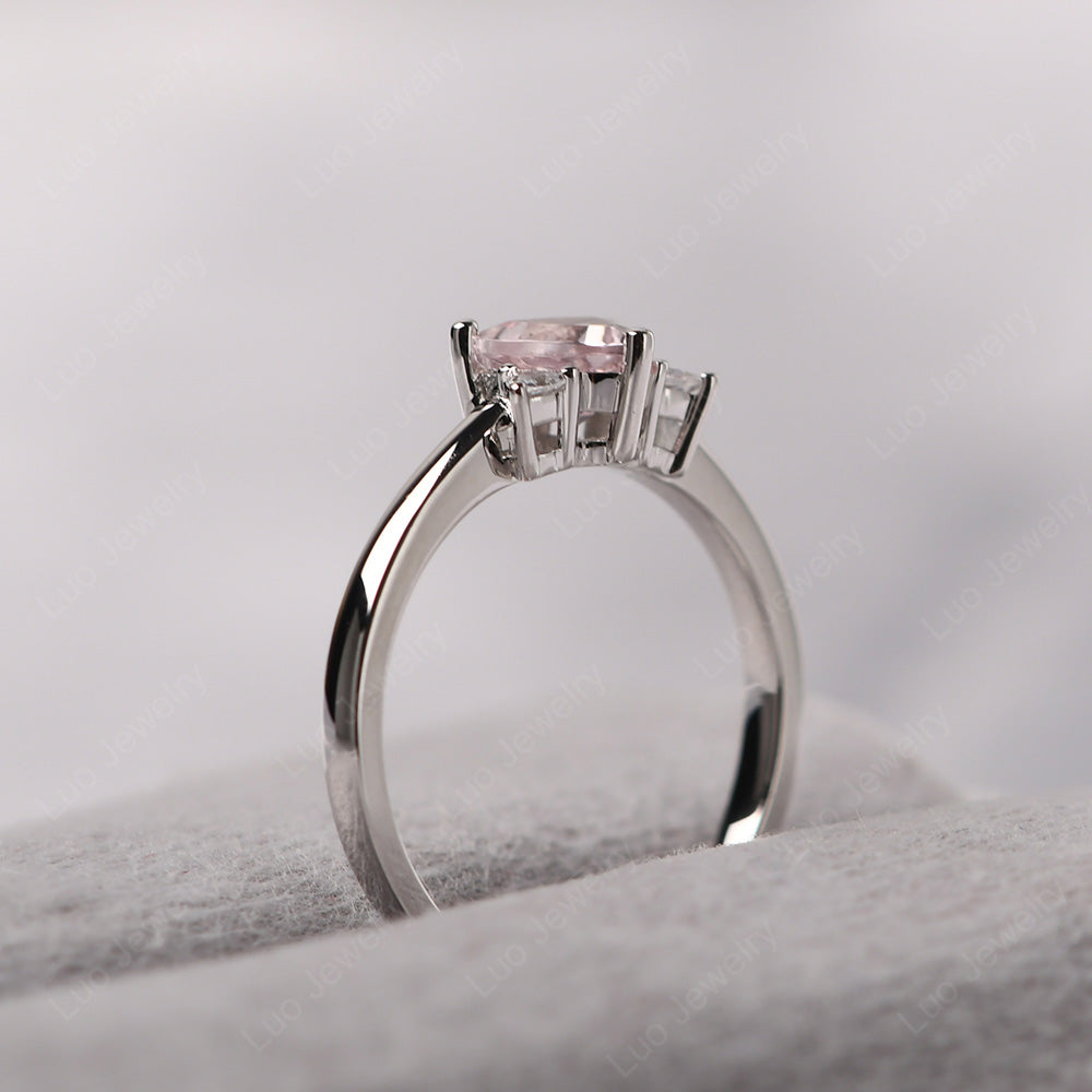 Six Point Star Ring Morganite Wedding Ring - LUO Jewelry