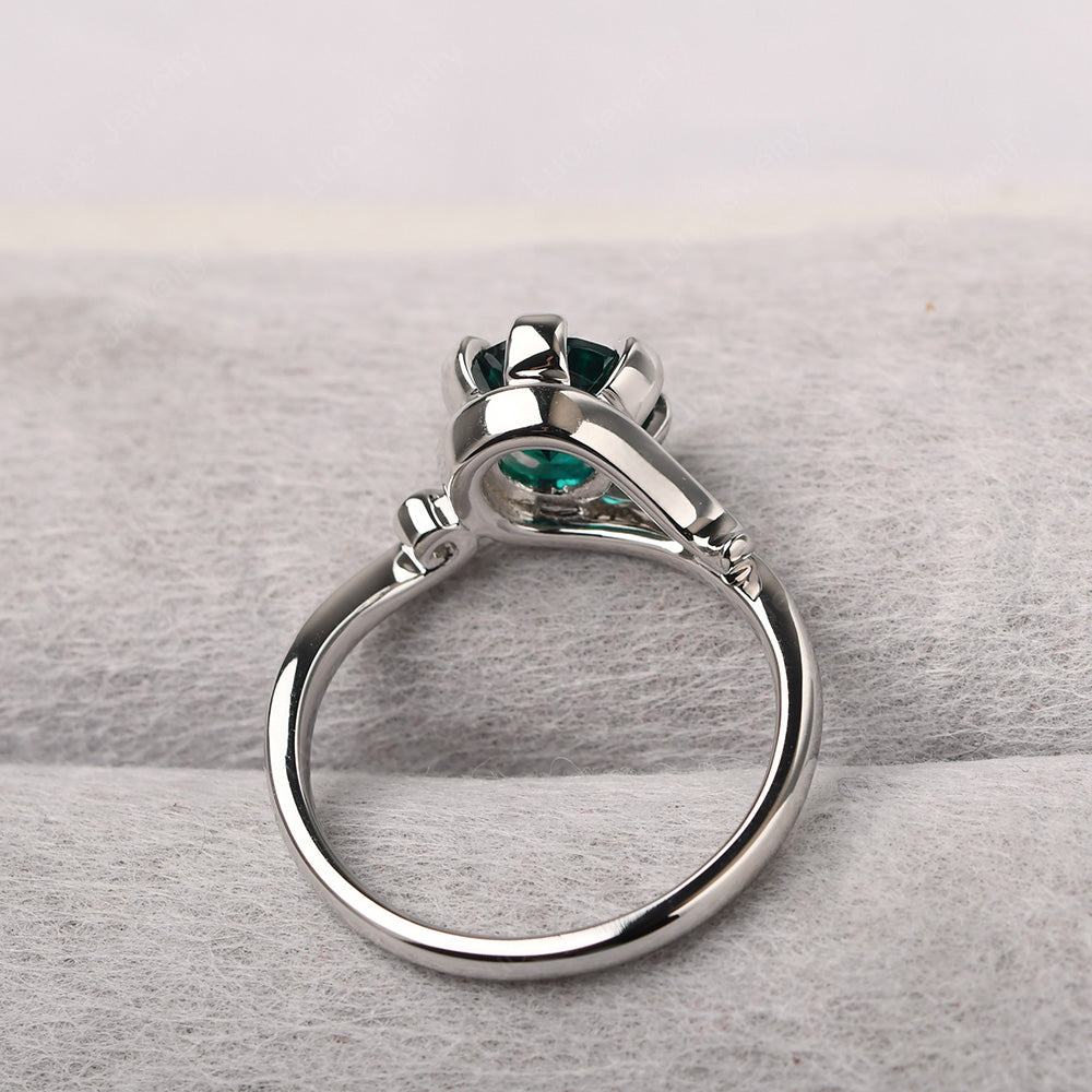 Non-traditional Emerald Ring - LUO Jewelry