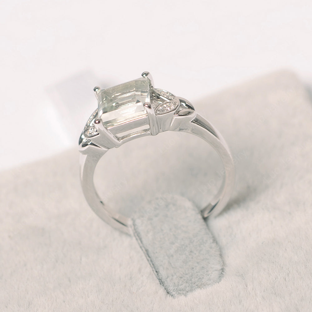 Princess Cut White Topaz Wedding Ring - LUO Jewelry