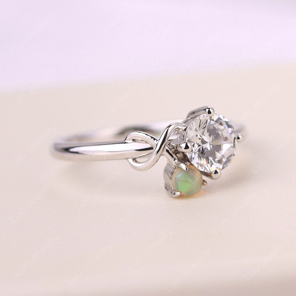 Petite Cubic Zirconia Infinity Engagement Ring