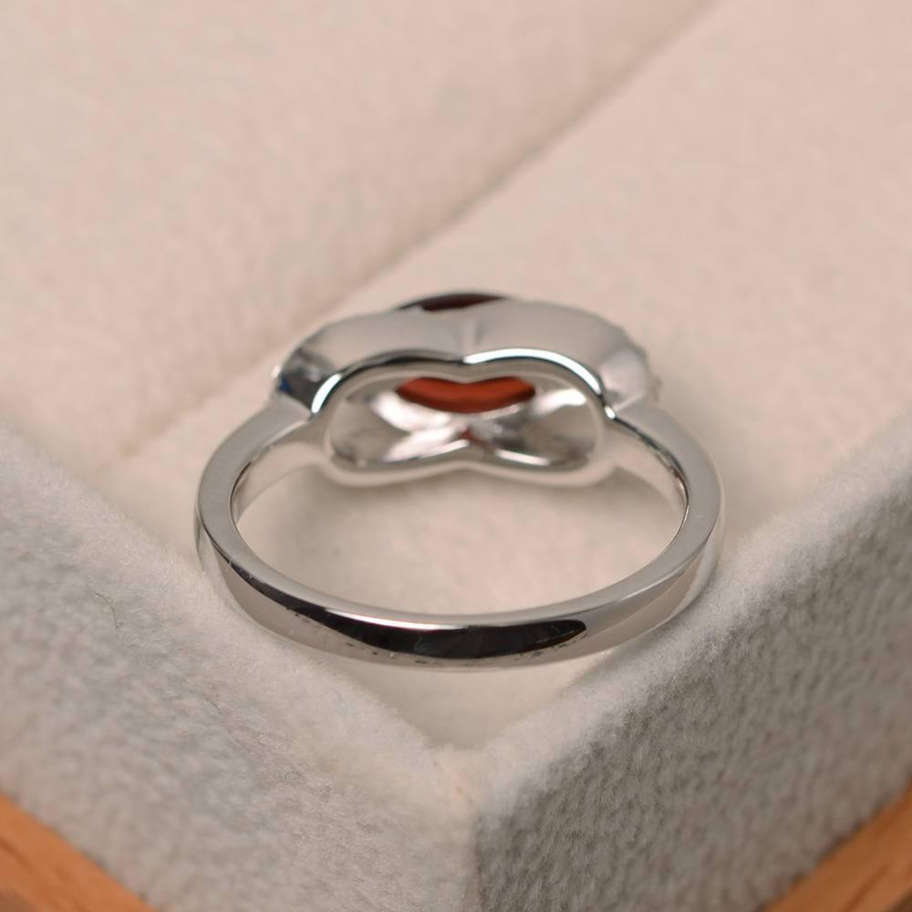 Marquise Cut Garnet East Wet Ring Rose Gold - LUO Jewelry