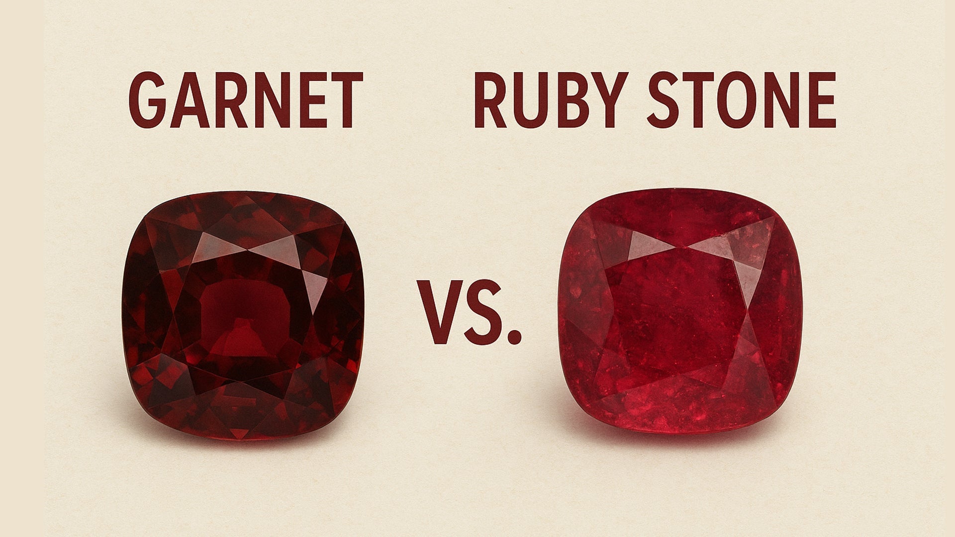 Garnet vs ruby stone