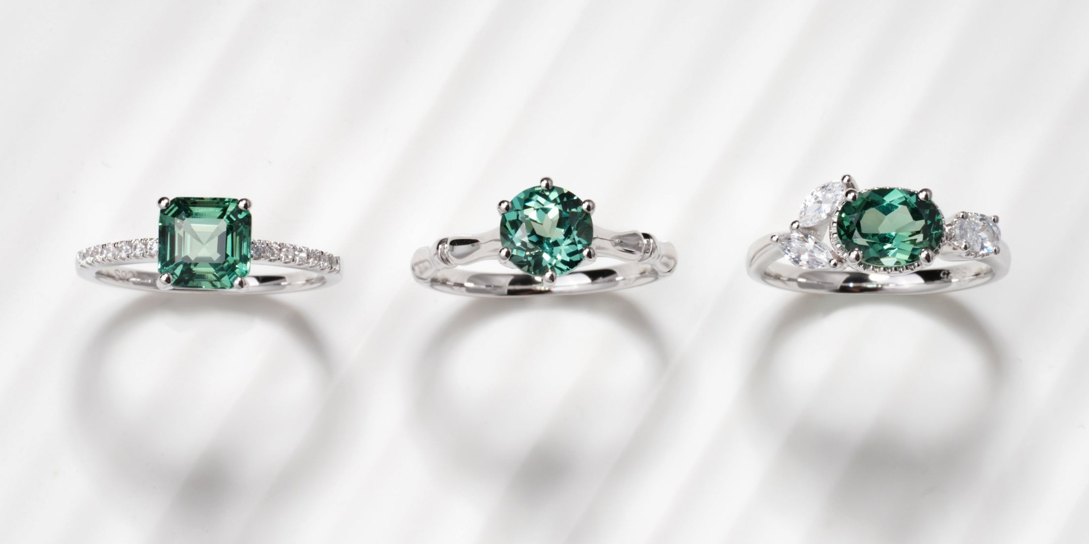 May birthstone emerald rings