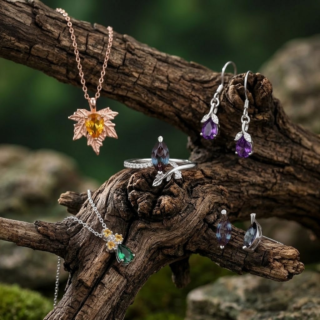 Leaf and Flower Rings