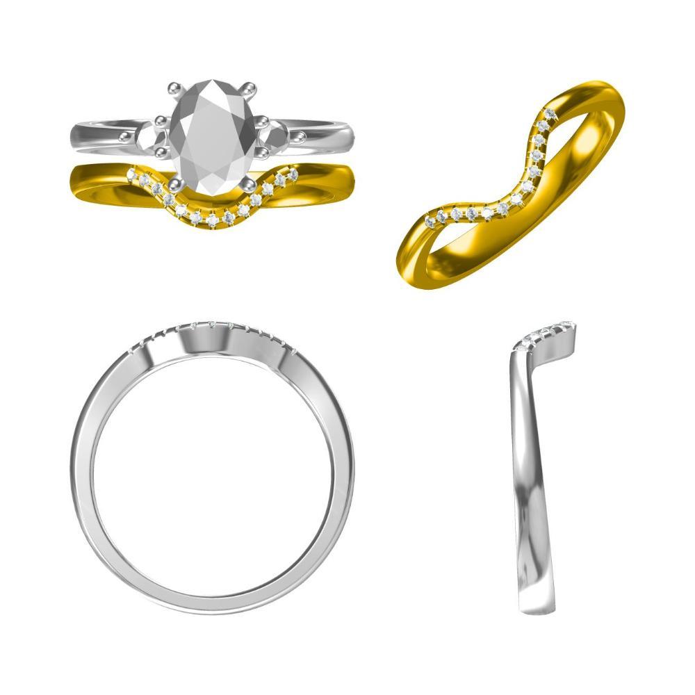 Trilogy Oval Sapphire Ring - LUO Jewelry 