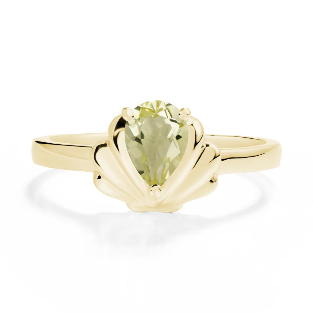Shell Lemon Quartz Promise Ring - LUO Jewelry #metal_18k yellow gold