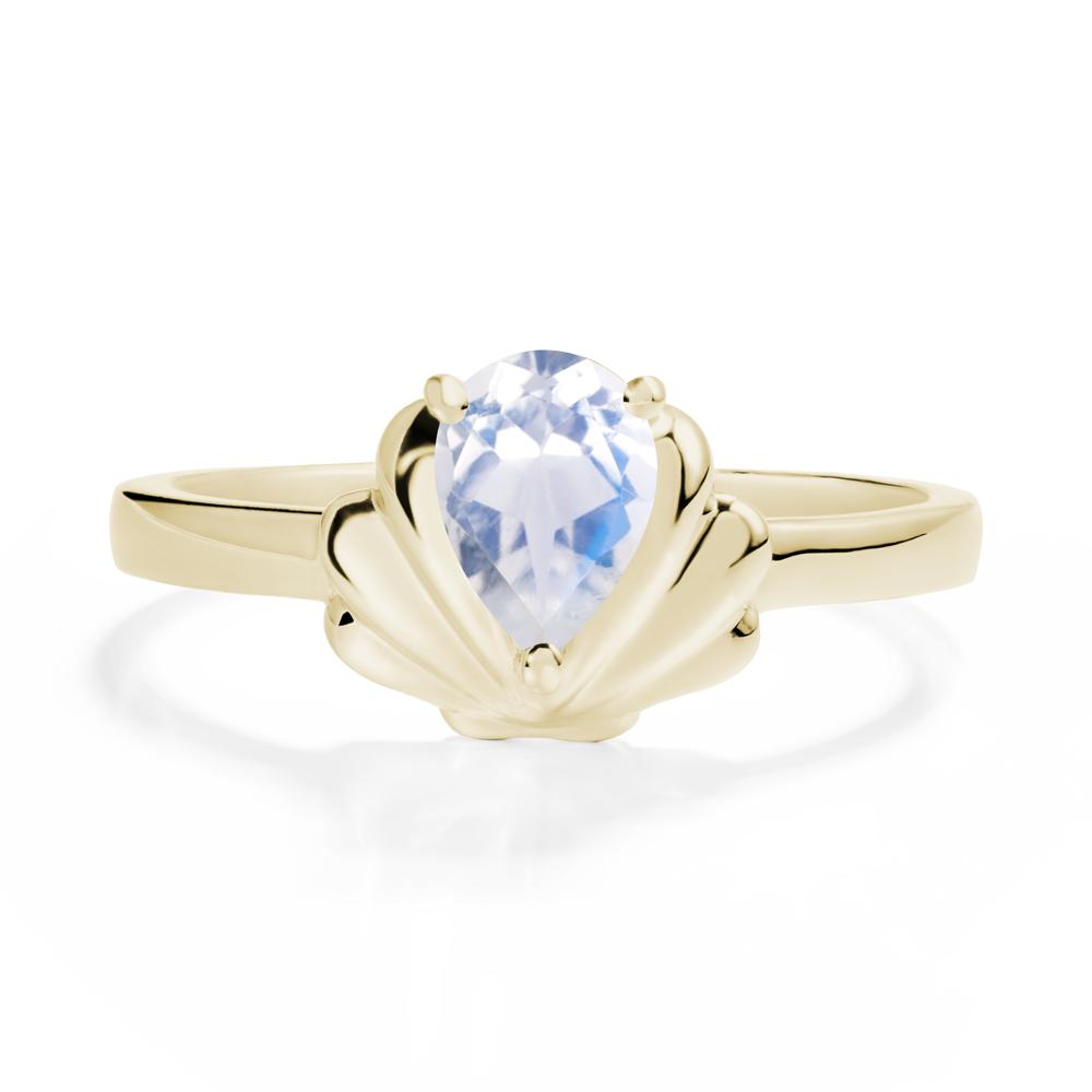 Shell Moonstone Promise Ring - LUO Jewelry #metal_14k yellow gold