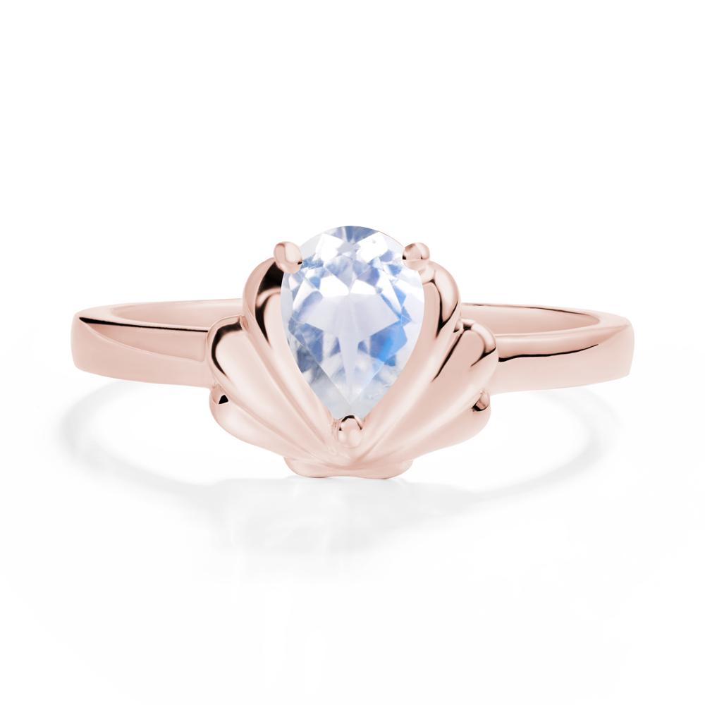 Shell Moonstone Promise Ring - LUO Jewelry #metal_18k rose gold