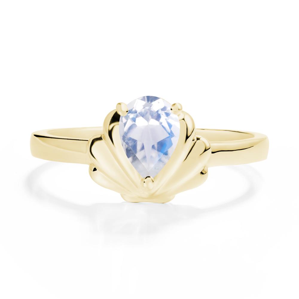 Shell Moonstone Promise Ring - LUO Jewelry #metal_18k yellow gold