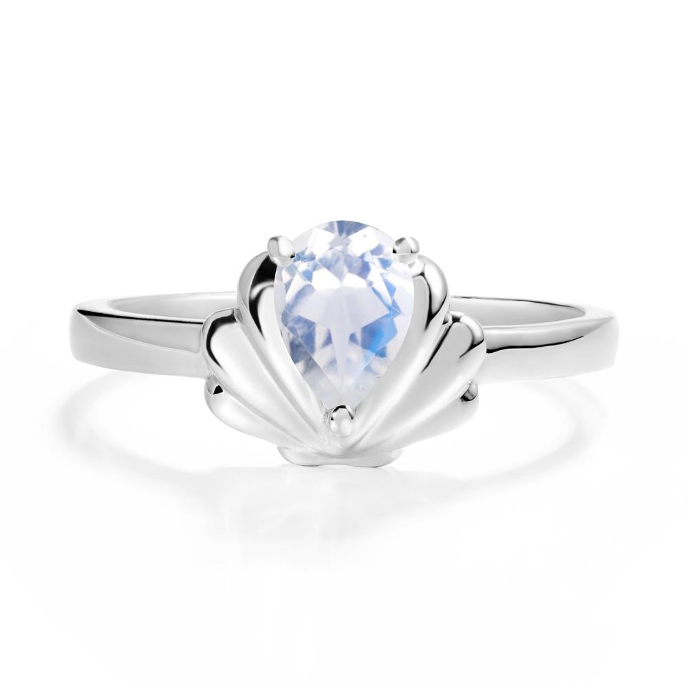 Shell Moonstone Promise Ring - LUO Jewelry #metal_sterling silver