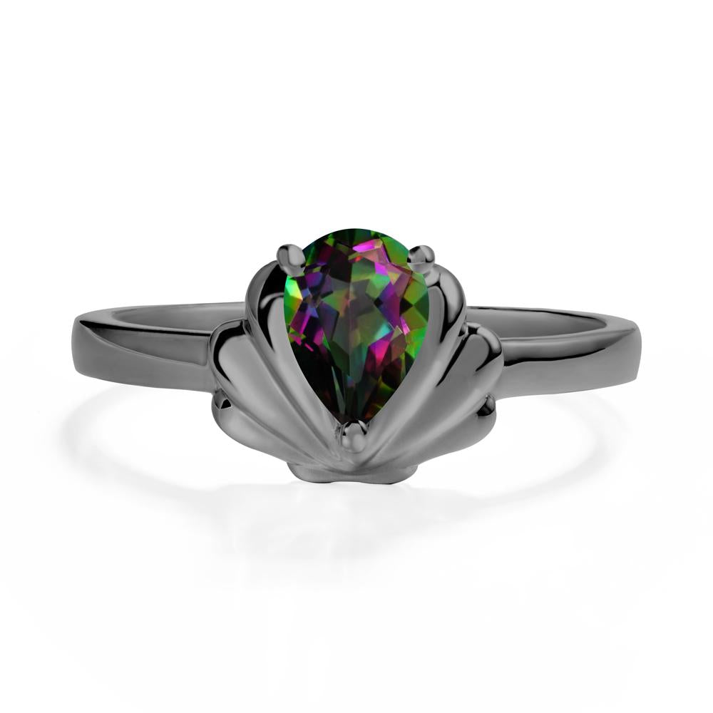 Shell Mystic Topaz Promise Ring - LUO Jewelry #metal_black finish sterling silver