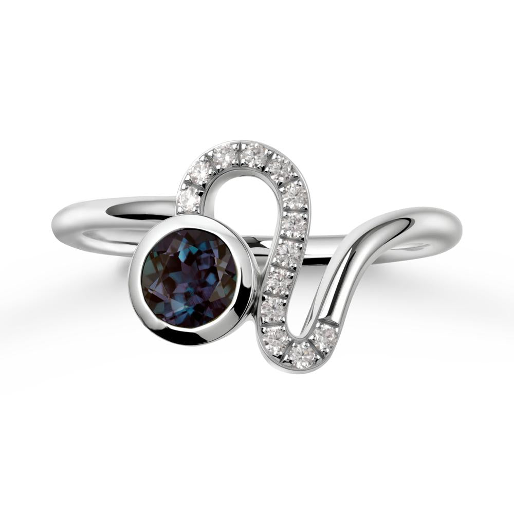 Leo Zodiac Alexandrite Ring-Generous & Passionate - LUO Jewelry #metal_sterling silver