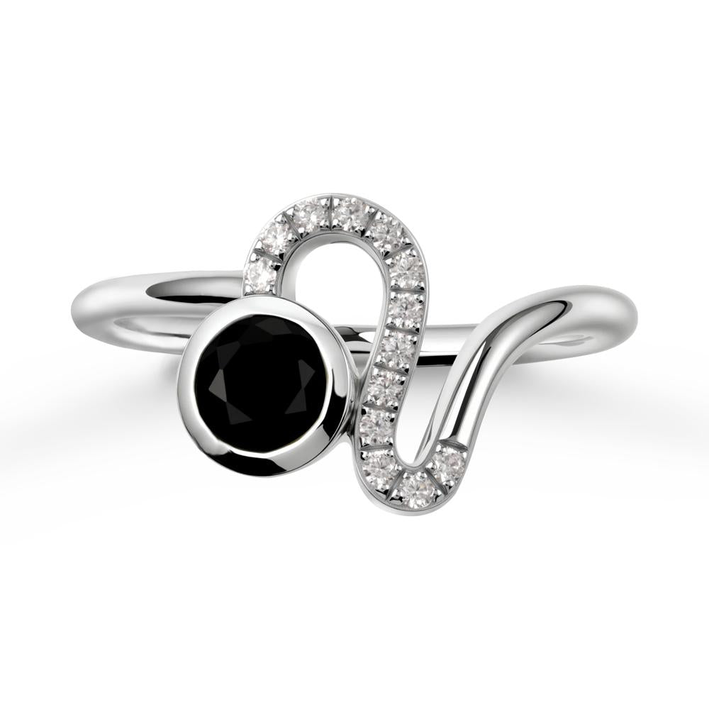 Leo Zodiac Black Spinel Ring-Generous & Passionate - LUO Jewelry #metal_sterling silver