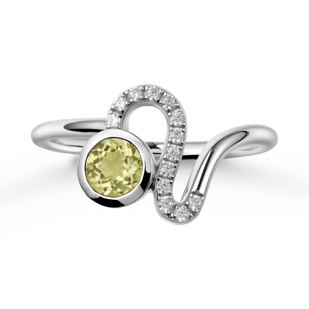 Leo Zodiac Lemon Quartz Ring-Generous & Passionate - LUO Jewelry #metal_sterling silver
