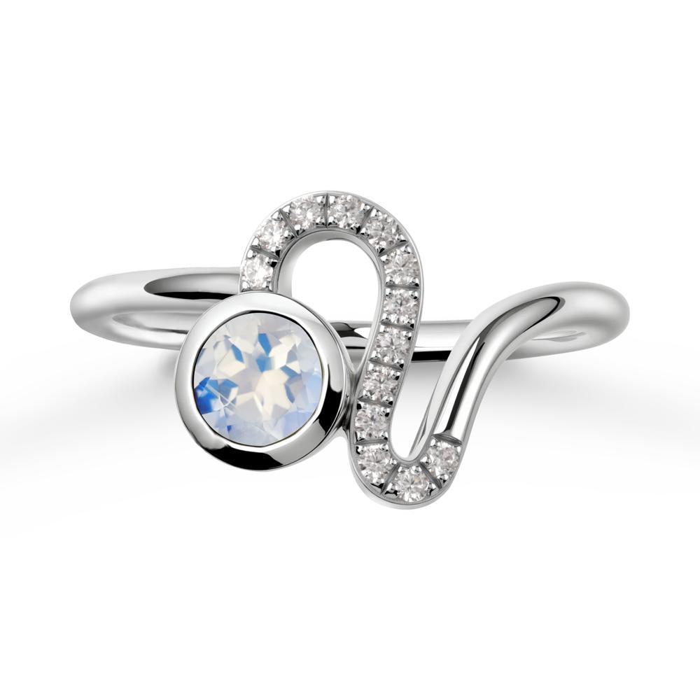 Leo Zodiac Moonstone Ring-Generous & Passionate - LUO Jewelry #metal_sterling silver