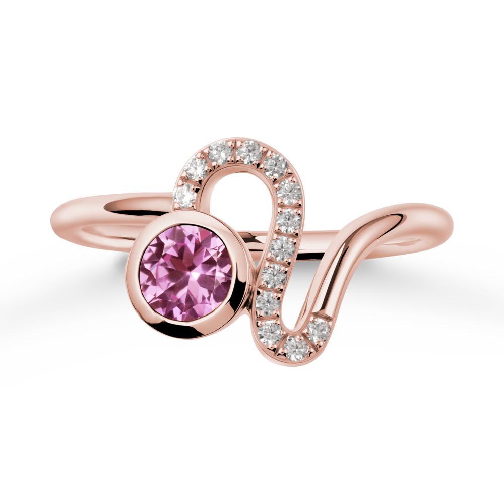 Leo Zodiac Pink Sapphire Ring-Generous & Passionate - LUO Jewelry #metal_18k rose gold