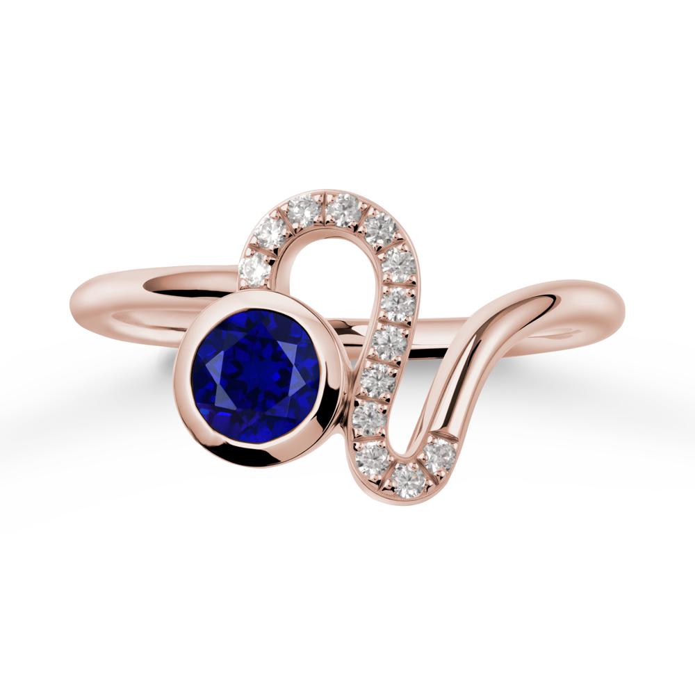 Leo Zodiac Sapphire Ring-Generous & Passionate - LUO Jewelry #metal_14k rose gold