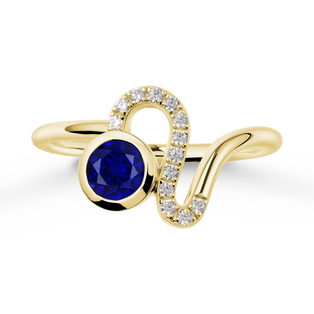 Leo Zodiac Sapphire Ring-Generous & Passionate - LUO Jewelry #metal_18k yellow gold
