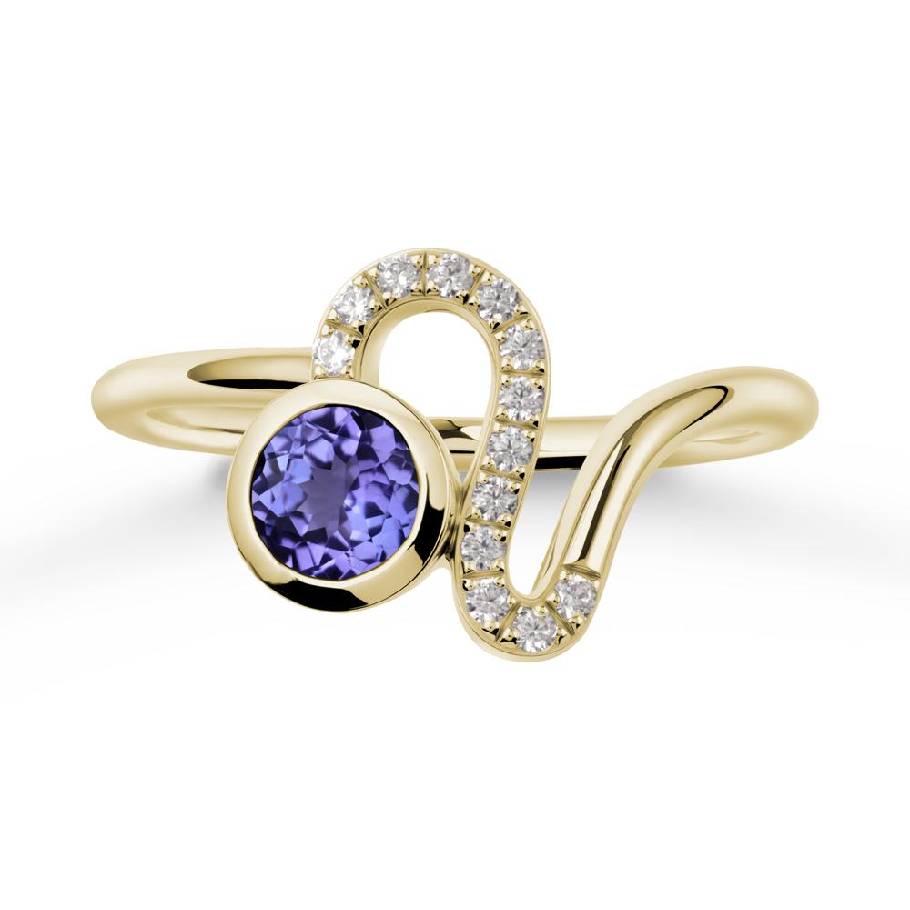 Leo Zodiac Tanzanite Ring-Generous & Passionate - LUO Jewelry #metal_14k yellow gold