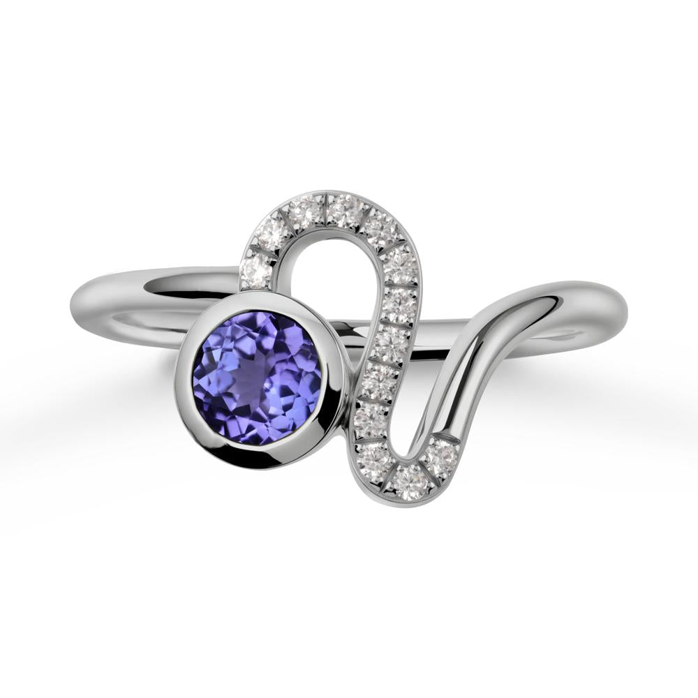 Leo Zodiac Tanzanite Ring-Generous & Passionate - LUO Jewelry #metal_platinum
