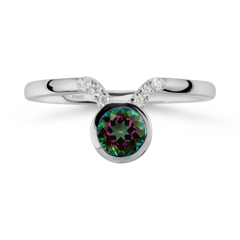 Taurus Zodiac Mystic Topaz Ring - LUO Jewelry #metal_platinum